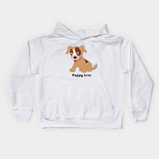 Cute Puppy Love Kids Hoodie